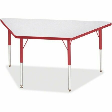 JONTI-CRAFT TABLE, TRAPEZOID, 30X60, GY/RD JNT6443JCA008